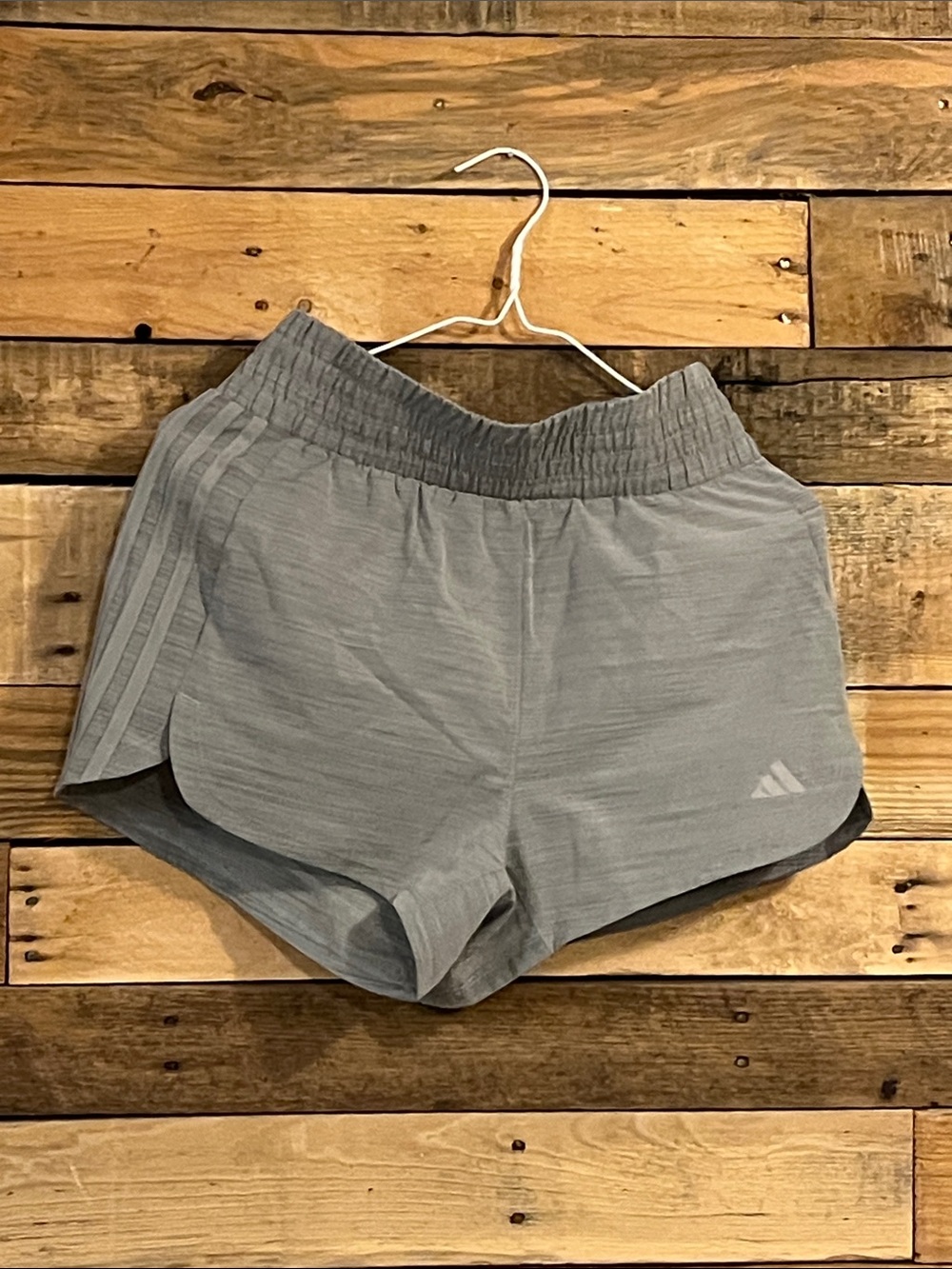 adidas Women’s Light Gray Athletic Running Shorts
